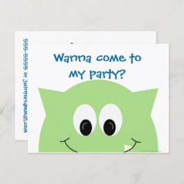 モンスターの招待4.25x5.25 招待状