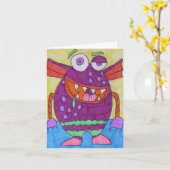 モンスターの挨拶状 カード (黄色い花)