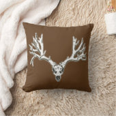 モンスターの木びき台のシカのスカル クッション (ブランケット)