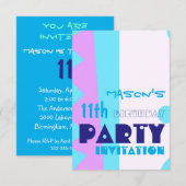 モンスターの歯 11歳の誕生日パーティー招待状 招待状 (正面/裏面)