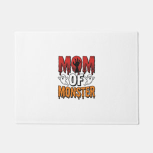 モンスターの母ヴィンテージハロウィンTシャツデザイン_1 ドアマット