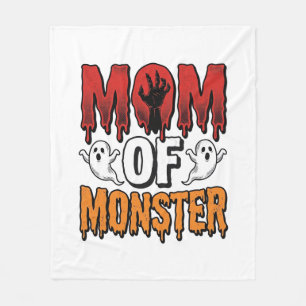 モンスターの母ヴィンテージハロウィンTシャツデザイン_1 フリースブランケット
