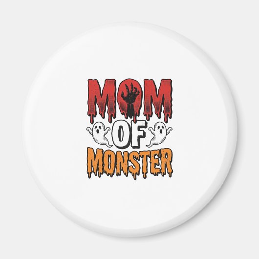 モンスターの母ヴィンテージハロウィンTシャツデザイン_1 マグネット (正面)