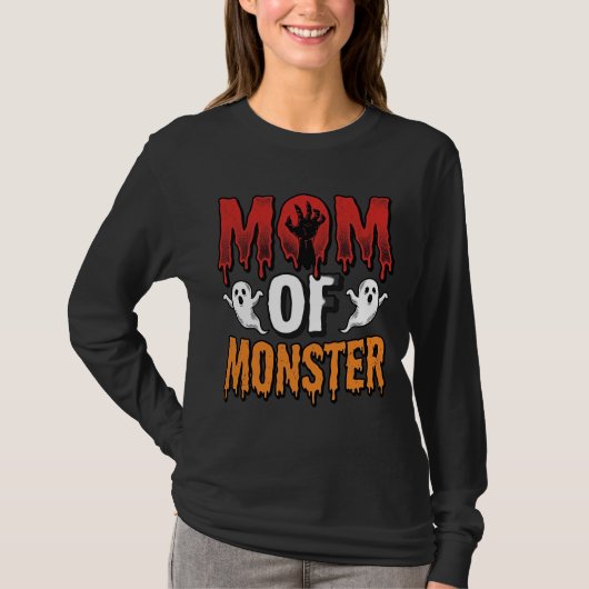 モンスターの母ヴィンテージハロウィンTシャツデザイン_1 Tシャツ (正面)