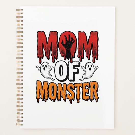 モンスターの母復古ハロウィンTシャツデザイン_1 プランナー手帳 (正面)