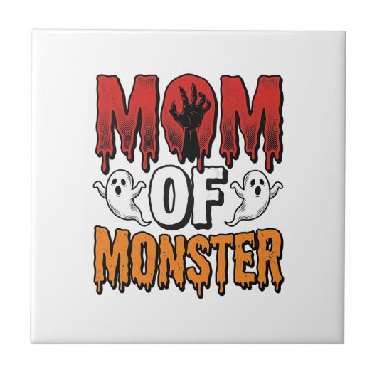 モンスターの母 ヴィンテージ ハロウィンTシャツ デザイン_1 タイル (正面)