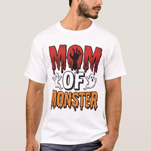 モンスターの母 ヴィンテージ ハロウィンTシャツ デザイン_1 Tシャツ (正面)