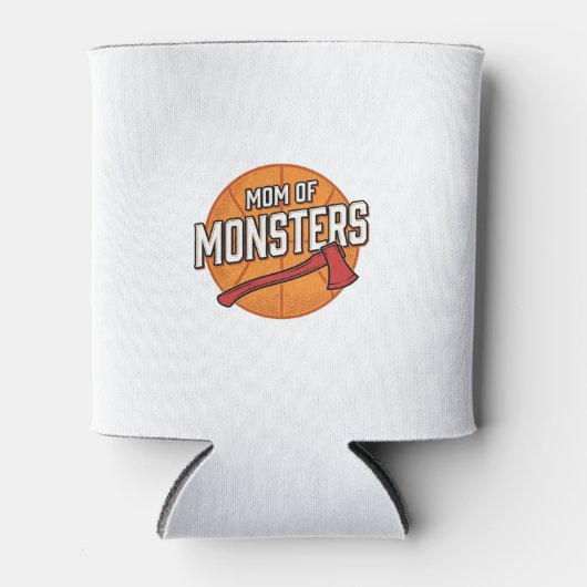 モンスターの母 ヴィンテージ バスケットボールママデザイン_1 缶クーラー (正面)