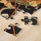 モンスターの絵画を殺している古い武士 ジグソーパズル (側面)