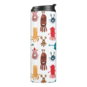 モンスターの継ぎ目のない水おもしろい彩模様と  タンブラー (回転左)