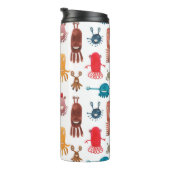 モンスターの継ぎ目のない水おもしろい彩模様と  タンブラー (回転右)