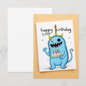 モンスターの誕生日カード (正面/裏面)