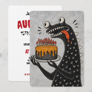 モンスターの誕生日ケーキ おもしろ可愛い怖い生き物 招待状