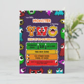 モンスターの誕生日パーティー招待状 招待状 (スタンド正面)