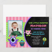 モンスターの誕生日招待状 モンスターガール 招待状 (正面/裏面)