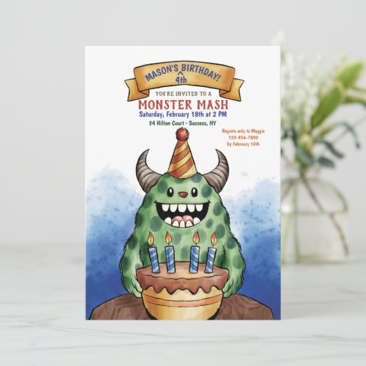 モンスターの誕生日招待状 招待状 (スタンド正面)