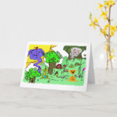 モンスターの谷の挨拶状 カード (黄色い花)