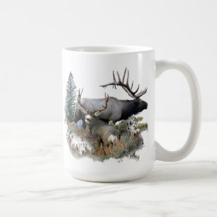 モンスターの雄牛のトロフィの木びき台 コーヒーマグカップ