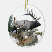 モンスターの雄牛のトロフィの木びき台 セラミックオーナメント (左)