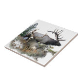 モンスターの雄牛のトロフィの木びき台 タイル (側面)