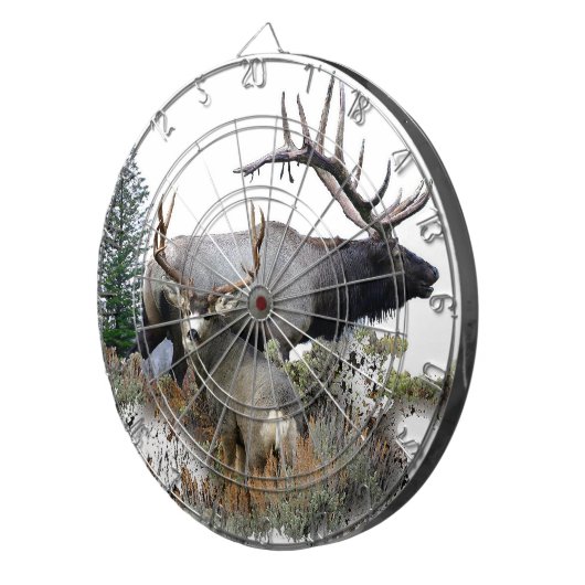 モンスターの雄牛のトロフィの木びき台 ダーツボード (正面右)