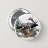 モンスターの雄牛のトロフィの木びき台 缶バッジ (正面&裏面)