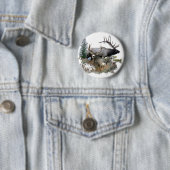 モンスターの雄牛のトロフィの木びき台 缶バッジ (インサイチュ)