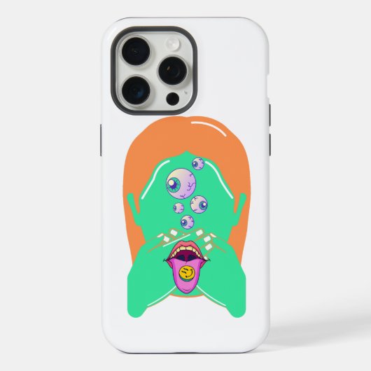 モンスターの顔 iPhoneケース (裏面)