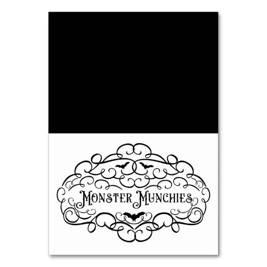 モンスターの食いしん坊 ヴィンテージ ハロウィン 食品 テント テーブルナンバー (正面)