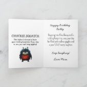 モンスターの騒ぎ...チャックル スクワッチ サンキューカード (内部)