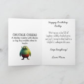 モンスターの騒動... チャクルチークスの誕生日カード サンキューカード (内部)