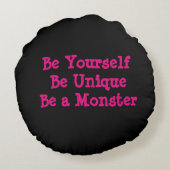 モンスターの高い綿の円形の装飾用クッション(16") ラウンドクッション (裏面)