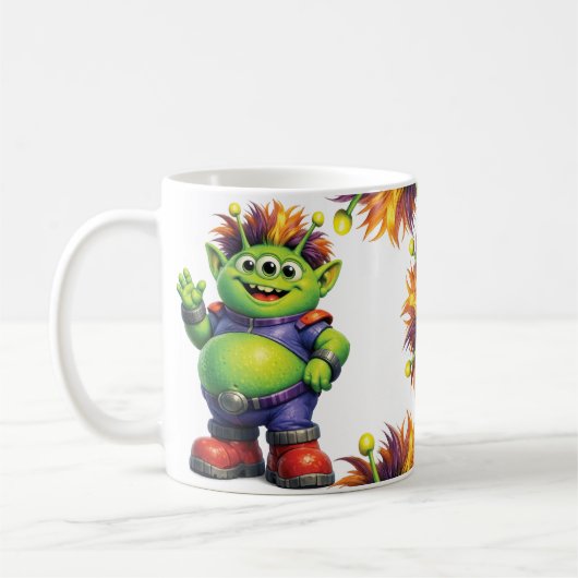 モンスターの4本の髪 コーヒーマグカップ (左)