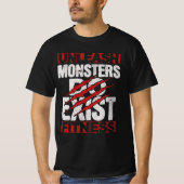 モンスターは実在する フィットネス Tシャツ (正面)