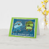 モンスターは悲しくなります カード (黄色い花)