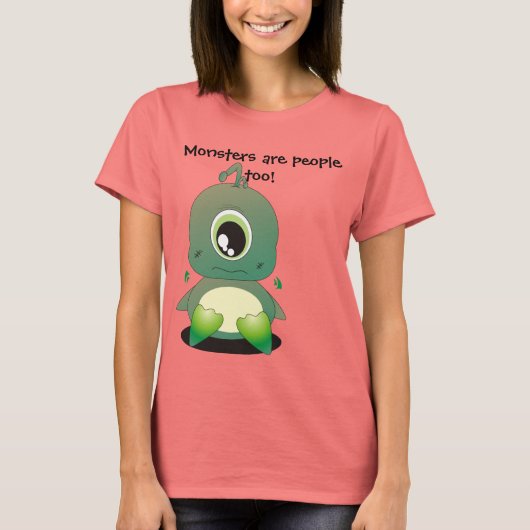 モンスターも人間だ Tシャツ (正面)