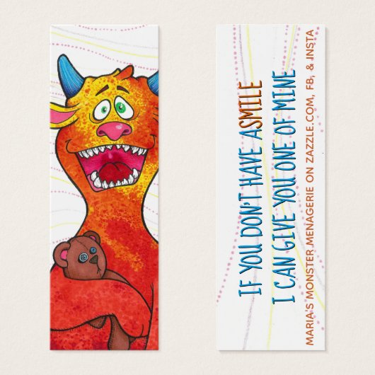 モンスターをドットで区切る，引用文付き，ハピネス・カード (正面&裏面)