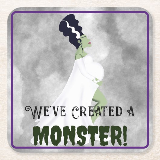 モンスターを作った！ スクエアペーパーコースター (正面)