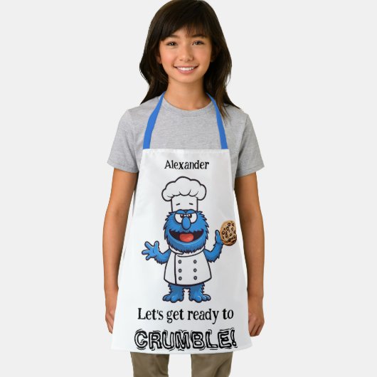 モンスターを砕く準備をするパーソナライズ エプロン (インサイチュ)