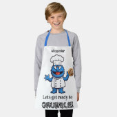 モンスターを砕く準備をするパーソナライズ エプロン (着用した状態)