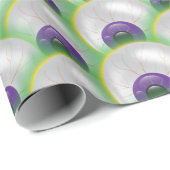 モンスターアイボール醸造パープルグリーンハロウィーン ラッピングペーパー (ロールコーナー)