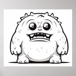 モンスターアウトラインスケッチ ポスター