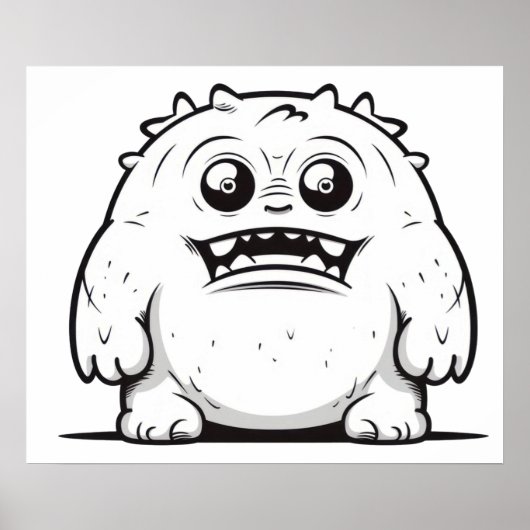 モンスターアウトラインスケッチ ポスター (正面)