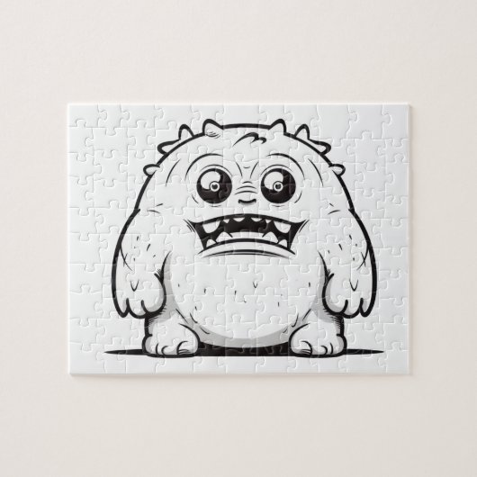 モンスターアウトラインスケッチ(小) ジグソーパズル (横)