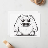 モンスターアウトラインスケッチ（小） ノートカード (正面/裏面インサイチュ)