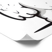 モンスターアウトラインスケッチ（小） ポスター (角)