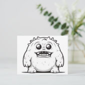 モンスターアウトラインスケッチ（小） ポストカード (スタンド正面)