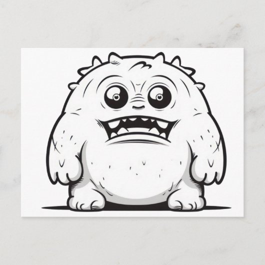 モンスターアウトラインスケッチ（小） ポストカード (正面)