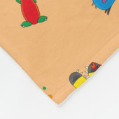 モンスターアルファベットパターン フリースブランケット (角)