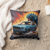 モンスターアンドクラシックマッスルカーデコール装飾用クッション クッション (ブランケット)